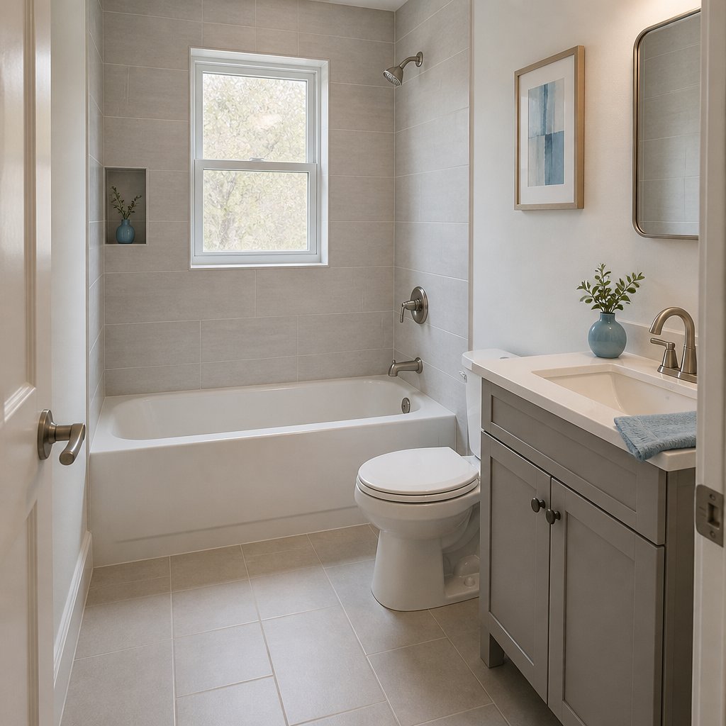 Finished bathroom in the Astoria rear extension